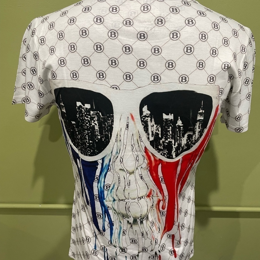 Barabas t-shirt crewneck white modern fit s/s - Picture 3 of 4